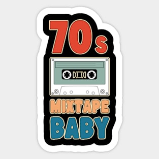 70s Mixtape Baby Sticker